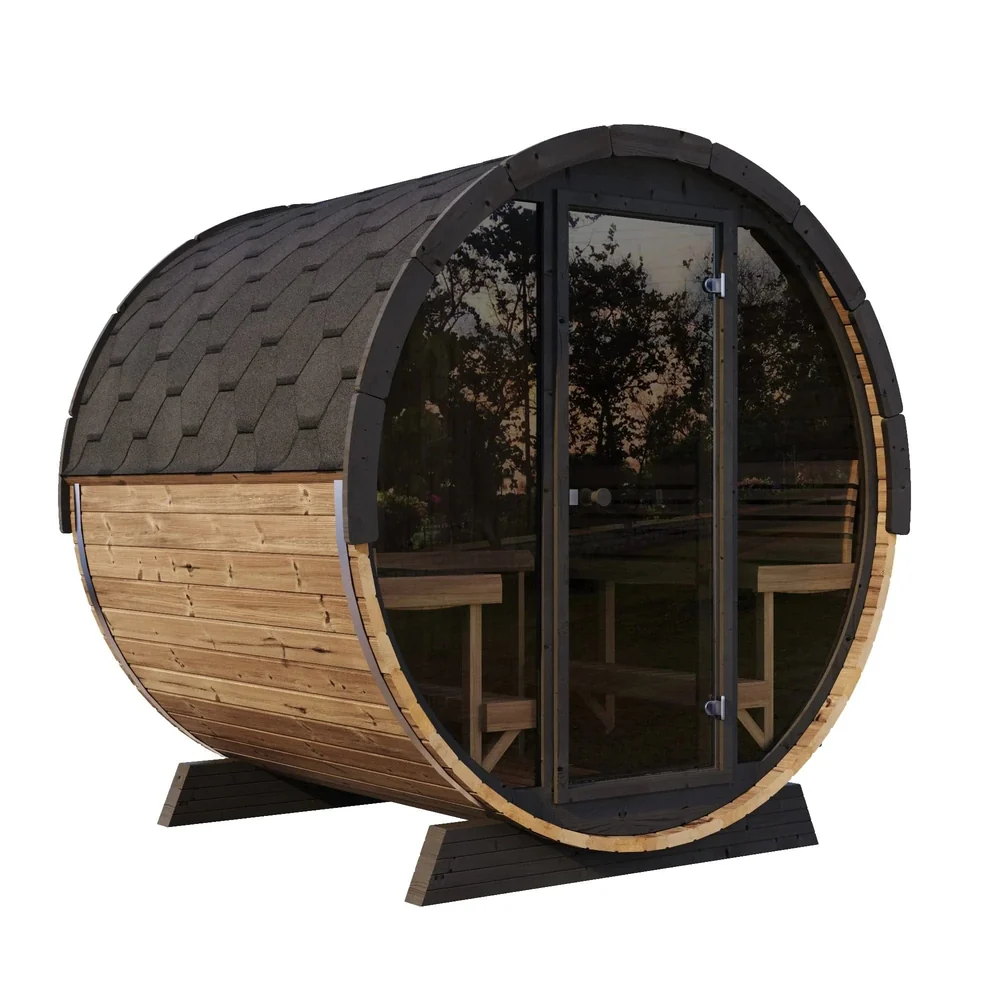 SaunaLife Model EE8G 6 Person Barrel Sauna SaunaLife Model EE8G 6 Person Barrel Sauna