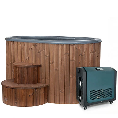 SaunaLife S2 2-Person Cold Plunge Tub and Chiller Heater Package SaunaLife S2 2-Person Cold Plunge Tub and Chiller Heater Package