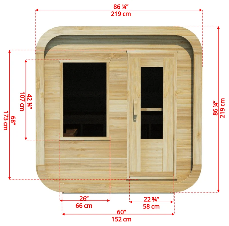 Dundalk CT Luna 4 Person Cube Sauna Dundalk CT Luna 4 Person Cube Sauna - Image 7