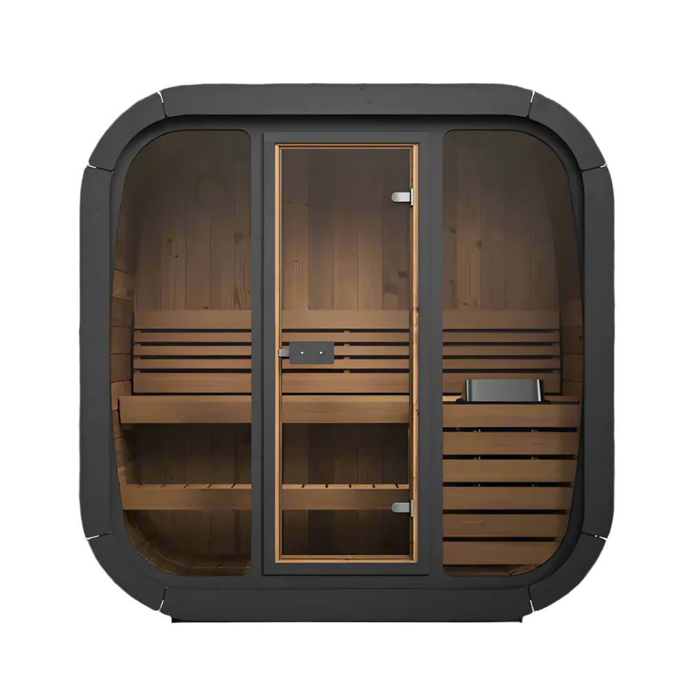SaunaLife Model CL4G 3 Person Cube Series Outdoor Sauna Kit SaunaLife Model CL4G 3 Person Cube Series Outdoor Sauna Kit - Image 2