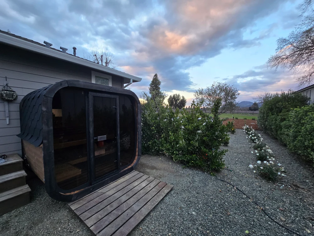 SaunaLife Model CL5G 4 Person Cube Series Outdoor Sauna SaunaLife Model CL5G 4 Person Cube Series Outdoor Sauna - Image 16