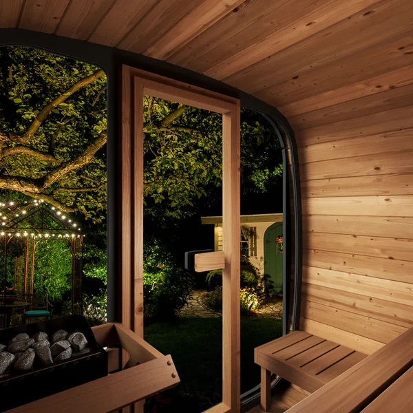 SaunaLife Model CL5G 4 Person Cube Series Outdoor Sauna SaunaLife Model CL5G 4 Person Cube Series Outdoor Sauna - Image 10