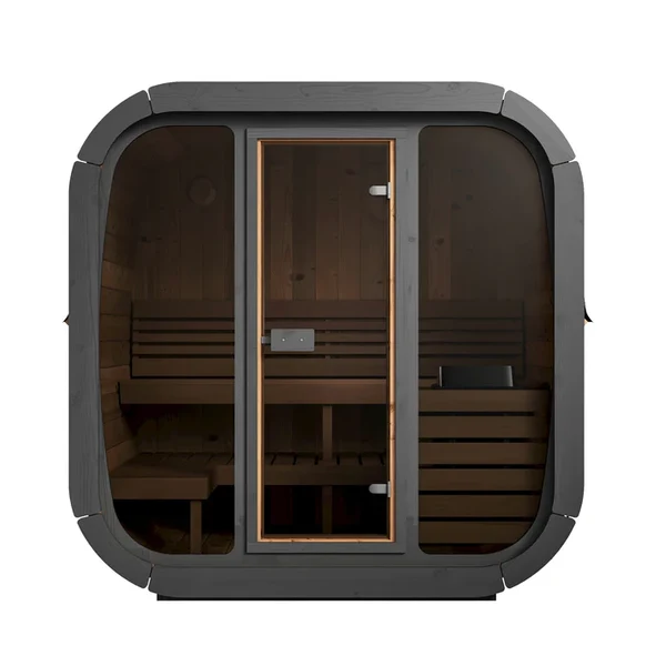 SaunaLife Model CL5G 4 Person Cube Series Outdoor Sauna SaunaLife Model CL5G 4 Person Cube Series Outdoor Sauna - Image 15