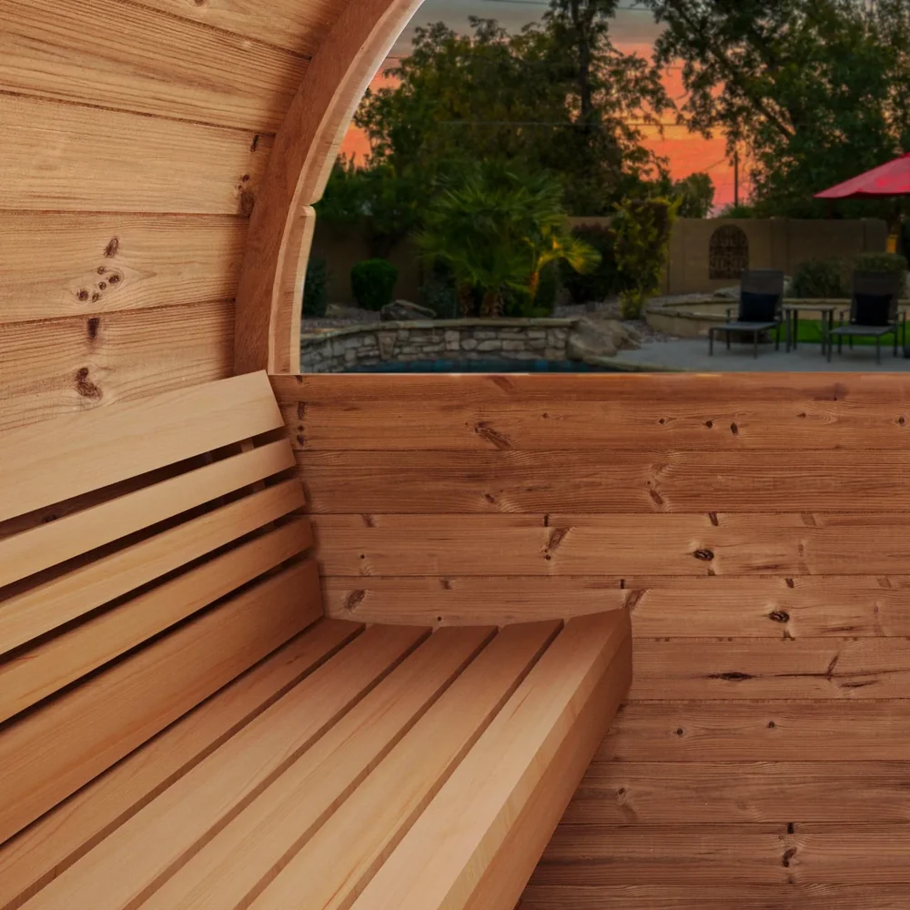 SaunaLife Model E8W 6 Person Sauna Barrel-Window SaunaLife Model E8W 6 Person Sauna Barrel-Window