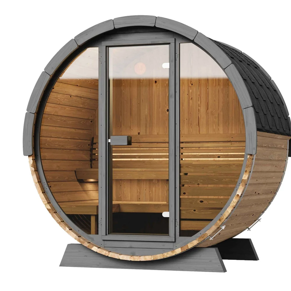 SaunaLife Model EE6G 4 Person Barrel Sauna SaunaLife Model EE6G 4 Person Barrel Sauna