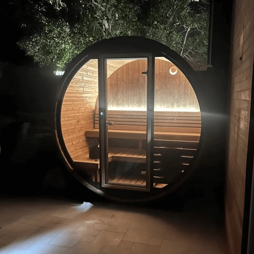SaunaLife Model EE6G 4 Person Barrel Sauna SaunaLife Model EE6G 4 Person Barrel Sauna