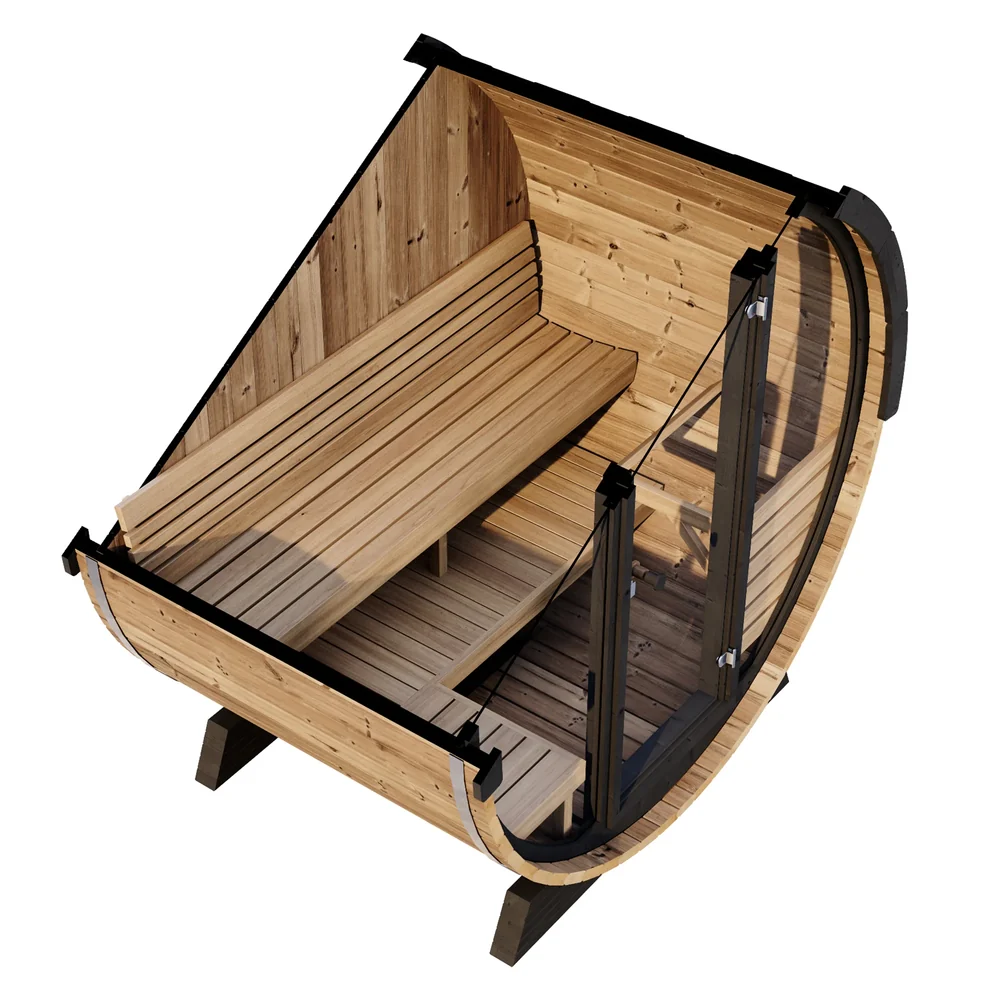 SaunaLife Model EE6G 4 Person Barrel Sauna SaunaLife Model EE6G 4 Person Barrel Sauna