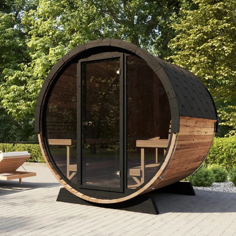 SaunaLife Model EE8G 6 Person Barrel Sauna SaunaLife Model EE8G 6 Person Barrel Sauna
