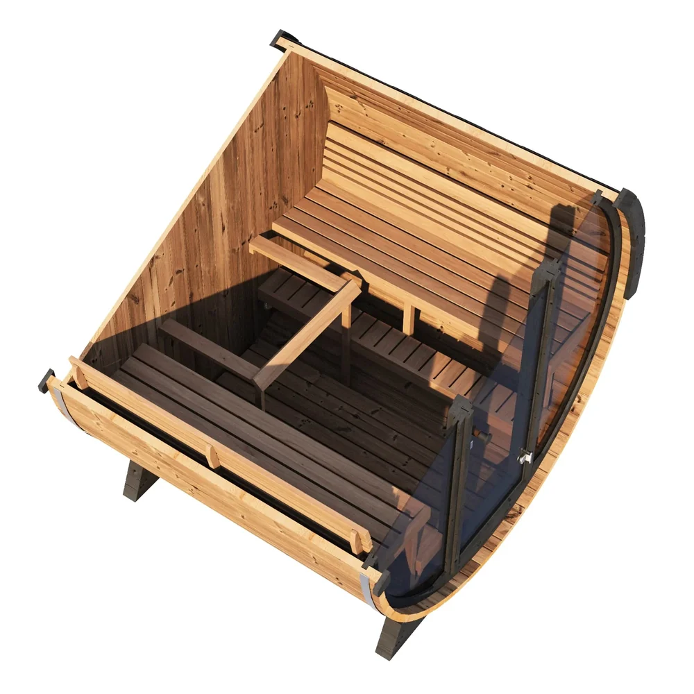 SaunaLife Model EE8G 6 Person Barrel Sauna SaunaLife Model EE8G 6 Person Barrel Sauna