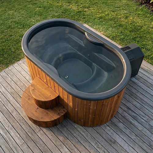 SaunaLife S2 2-Person Cold Plunge Tub and Chiller Heater Package SaunaLife S2 2-Person Cold Plunge Tub and Chiller Heater Package