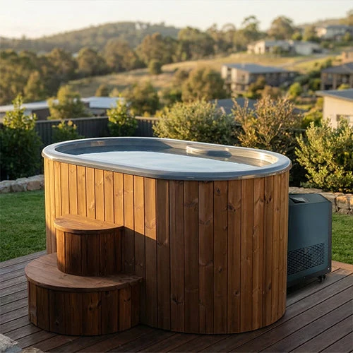 SaunaLife S2 2-Person Cold Plunge Tub and Chiller Heater Package SaunaLife S2 2-Person Cold Plunge Tub and Chiller Heater Package