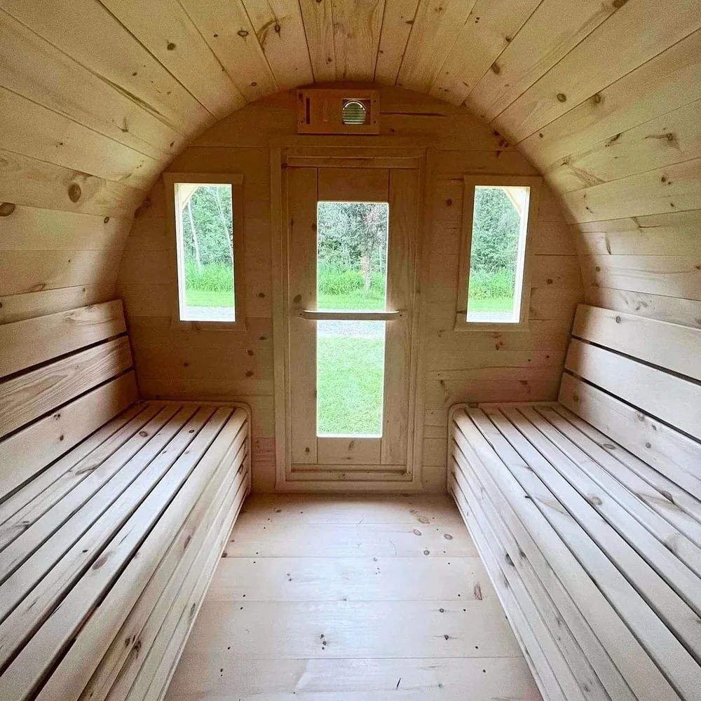 True North 4-6 Person 8' Long Outdoor Traditional Barrel Sauna True North 4-6 Person 8' Long Outdoor Traditional Barrel Sauna - Image 7