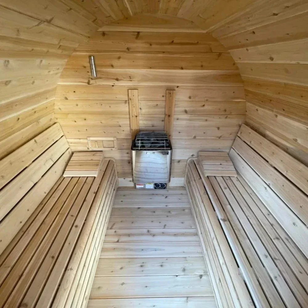 True North 4-6 Person 8' Long Outdoor Traditional Barrel Sauna True North 4-6 Person 8' Long Outdoor Traditional Barrel Sauna - Image 4