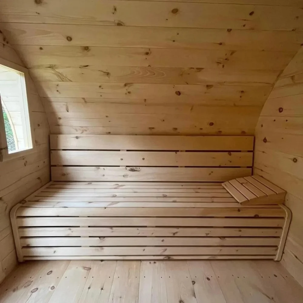 True North 4-6 Person 8' Long Outdoor Traditional Barrel Sauna True North 4-6 Person 8' Long Outdoor Traditional Barrel Sauna - Image 3