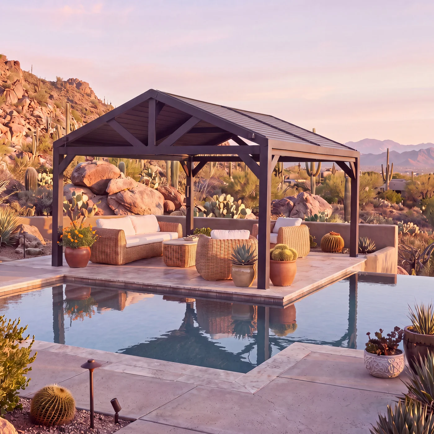 14x14 Ridgeline Steel Louvered Pergola 14x14 Ridgeline Steel Louvered Pergola