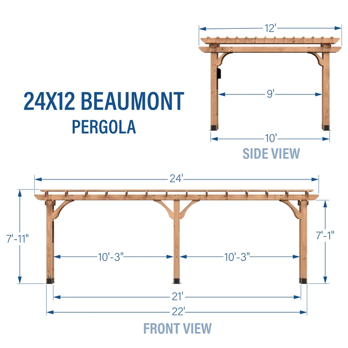 24x12 Beaumont Pergola 24x12 Beaumont Pergola - Image 7