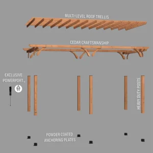 24x12 Beaumont Pergola For Sale 24x12 Beaumont Pergola For Sale