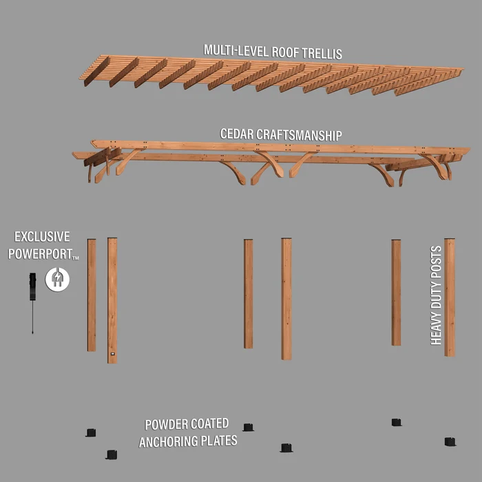 24x12 Beaumont Pergola 24x12 Beaumont Pergola - Image 2