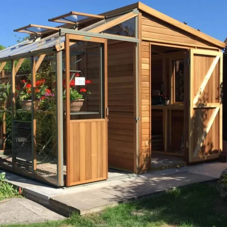 Alton Fusion Cedar Shed Greenhouse Combo