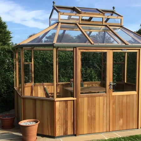 Alton Octagonal Cedar Greenhouse - Extra Tall