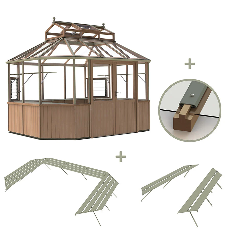Alton Octagonal Cedar Greenhouse Alton Octagonal Cedar Greenhouse - Image 4