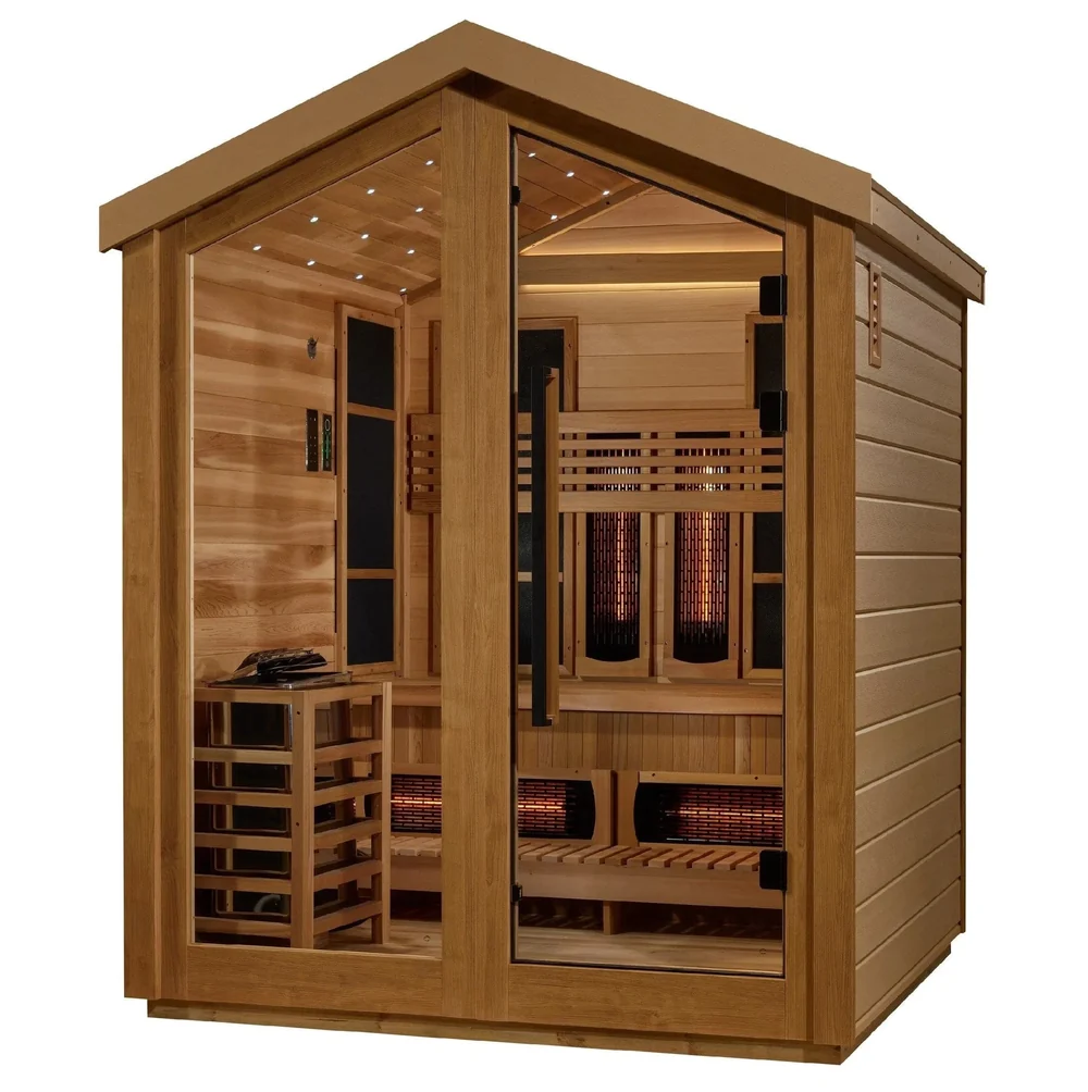 Golden Designs Loviisa 3 Person Hybrid Outdoor Sauna Golden Designs Loviisa 3 Person Hybrid Outdoor Sauna