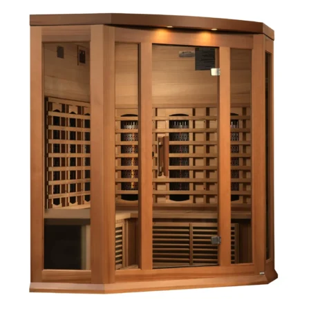 Saunas For Sale Near Me Maxxus 3-Person Corner Full Spectrum Near Zero EMF FAR Infrared Sauna