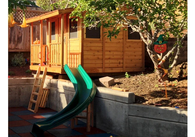 Cedar Cabin Playhouse Elevated with integrated sandbox by OLT Cedar Cabin Playhouse Elevated with integrated sandbox by OLT - Image 10