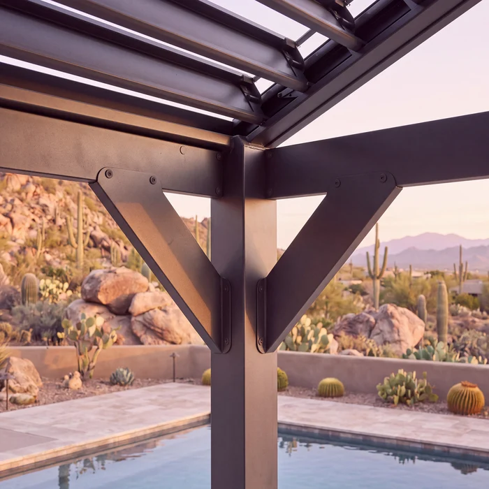 14x14 Ridgeline Steel Louvered Pergola 14x14 Ridgeline Steel Louvered Pergola - Image 5