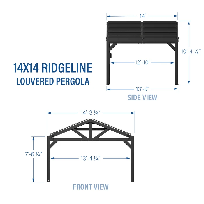 14x14 Ridgeline Steel Louvered Pergola 14x14 Ridgeline Steel Louvered Pergola - Image 11