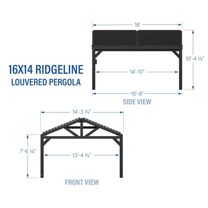 16x14 Ridgeline Steel Louvered Pergola 16x14 Ridgeline Steel Louvered Pergola - Image 11