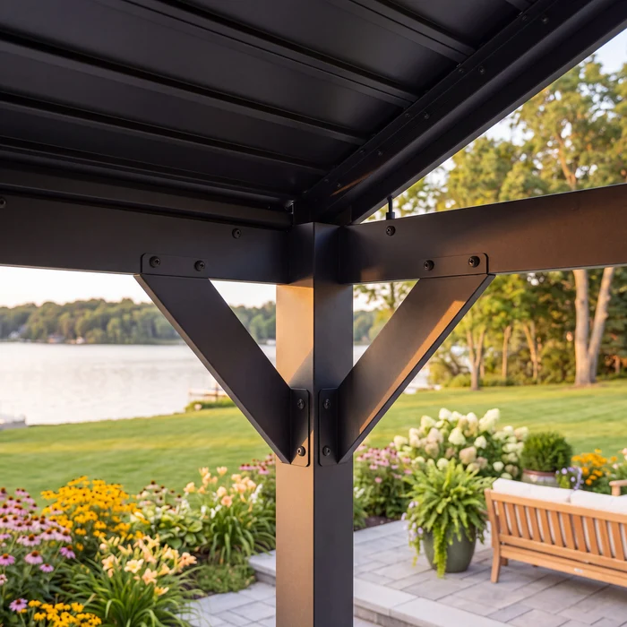 16x14 Ridgeline Steel Louvered Pergola 16x14 Ridgeline Steel Louvered Pergola - Image 5
