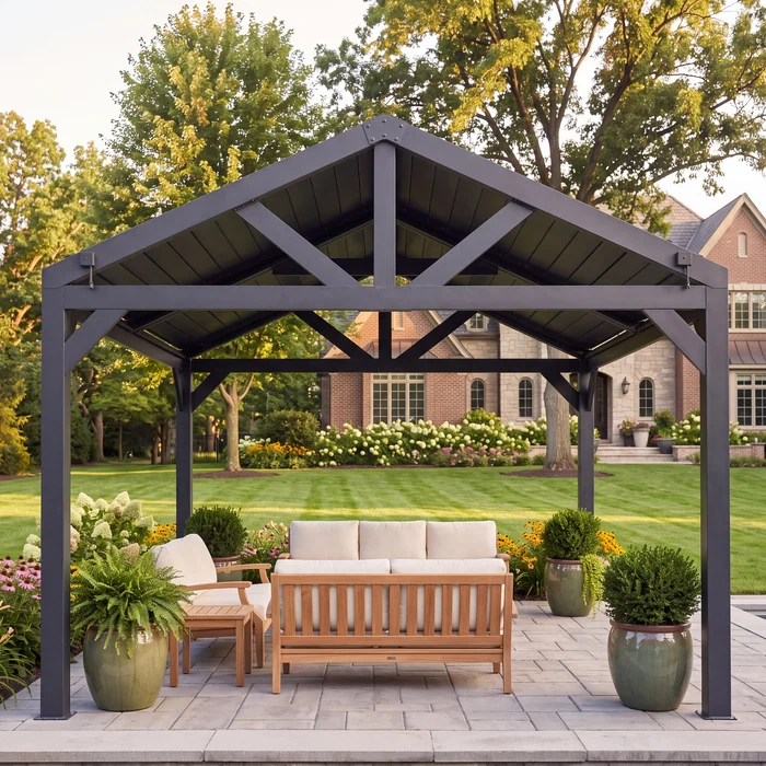 16x14 Ridgeline Steel Louvered Pergola 16x14 Ridgeline Steel Louvered Pergola - Image 9