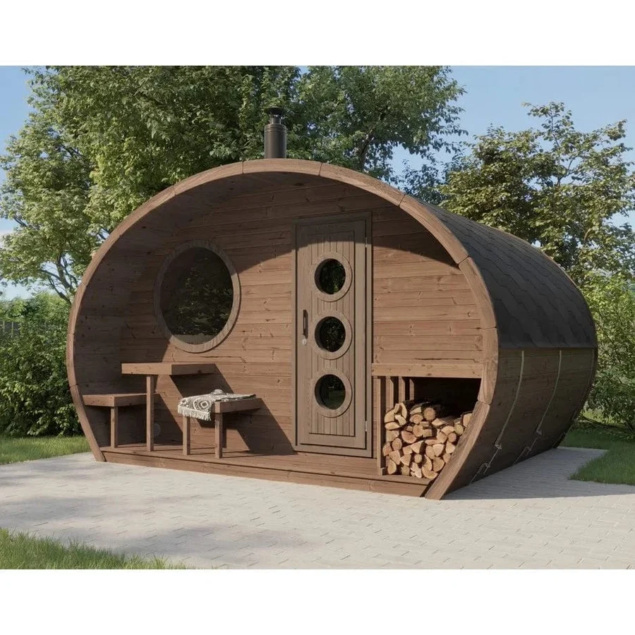 SaunaLife Model G11 8 Person Garden Series Outdoor Sauna SaunaLife Model G11 8 Person Garden Series Outdoor Sauna