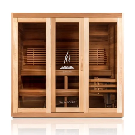 Saunacore Traditional Modular Series Classic Style Sauna - Full Glass Fron