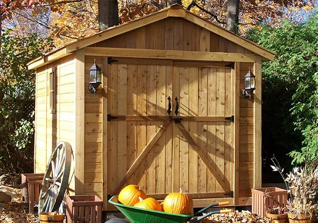 OLT 8x12 Cedar Double Door Storage Shed With Window OLT 8x12 Cedar Double Door Storage Shed With Window - Image 7