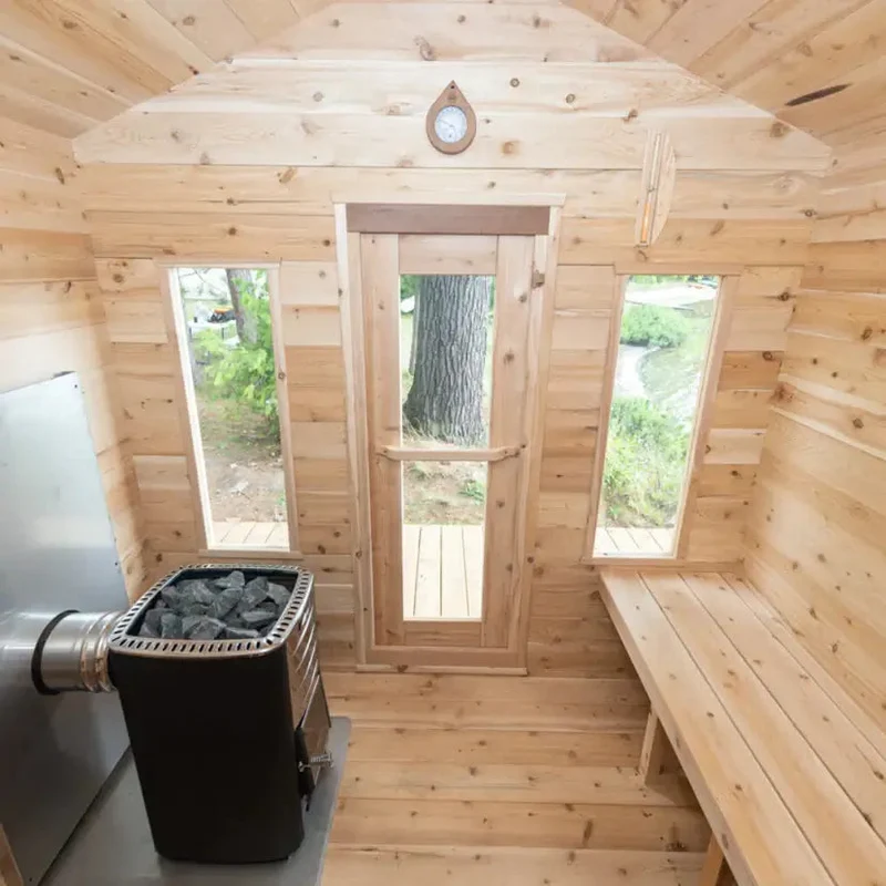 Dundalk CT Georgian 6 Person Outdoor Sauna with Porch Dundalk CT Georgian 6 Person Outdoor Sauna with Porch - Image 4