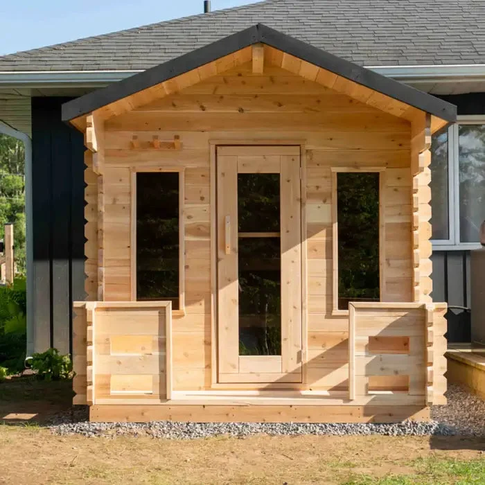 Dundalk CT Georgian 6 Person Outdoor Sauna with Porch Dundalk CT Georgian 6 Person Outdoor Sauna with Porch - Image 6