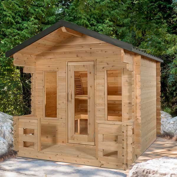 Dundalk CT Georgian 6 Person Outdoor Sauna with Porch Dundalk CT Georgian 6 Person Outdoor Sauna with Porch - Image 10