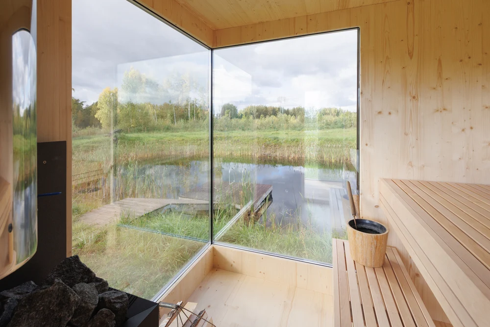 Genevas Zermatt Pre-Assembled Outdoor Sauna Cabin with Changeroom Genevas Zermatt Pre-Assembled Outdoor Sauna Cabin with Changeroom - Image 3