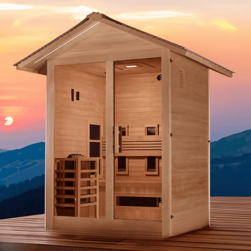 Golden Designs Carinthia 3 Person Hybrid Outdoor Sauna Golden Designs Carinthia 3 Person Hybrid Outdoor Sauna - Image 2