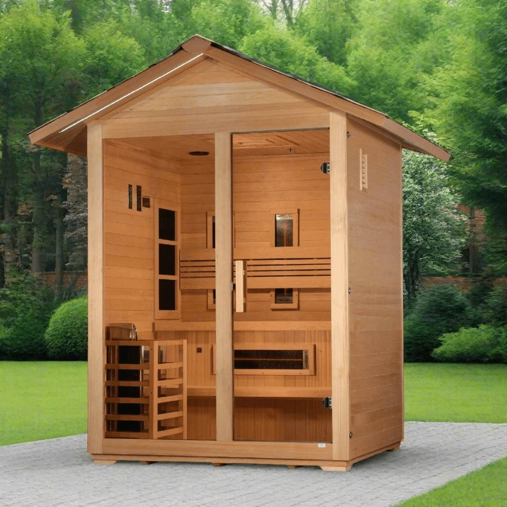 Golden Designs Carinthia 3 Person Hybrid Outdoor Sauna Golden Designs Carinthia 3 Person Hybrid Outdoor Sauna - Image 4