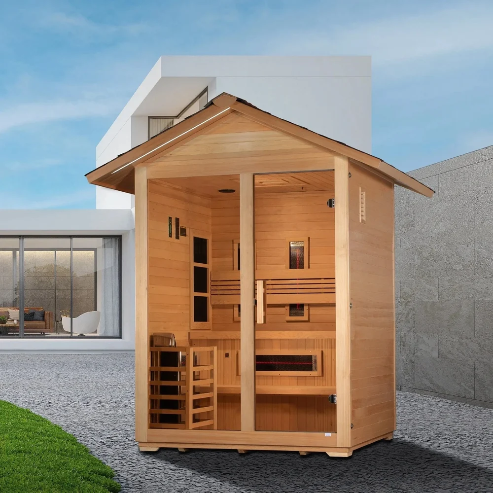 Golden Designs Carinthia 3 Person Hybrid Outdoor Sauna Golden Designs Carinthia 3 Person Hybrid Outdoor Sauna - Image 3