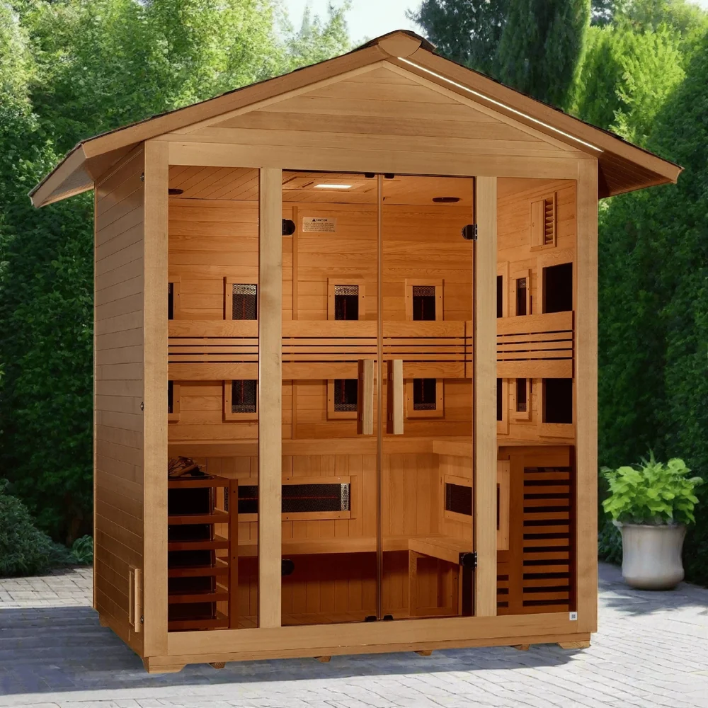 Golden Designs Gargellen 5 Person Hybrid Outdoor Sauna Golden Designs Gargellen 5 Person Hybrid Outdoor Sauna - Image 4