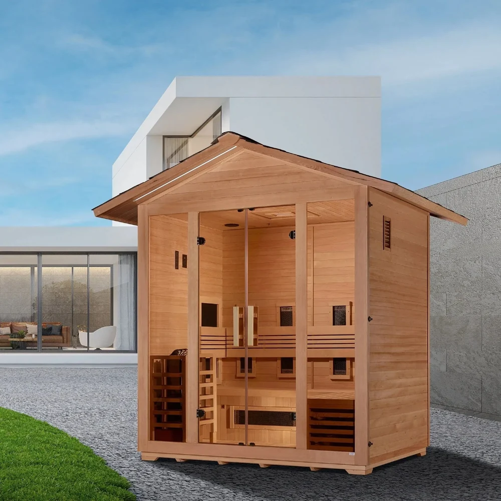 Golden Designs Gargellen 5 Person Hybrid Outdoor Sauna Golden Designs Gargellen 5 Person Hybrid Outdoor Sauna - Image 3