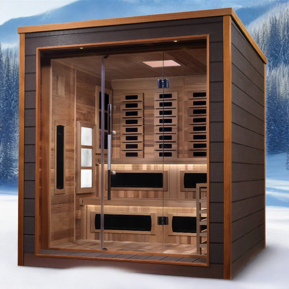 Golden Designs Karlstad 6 Person Hybrid Outdoor Sauna Golden Designs Karlstad 6 Person Hybrid Outdoor Sauna - Image 4