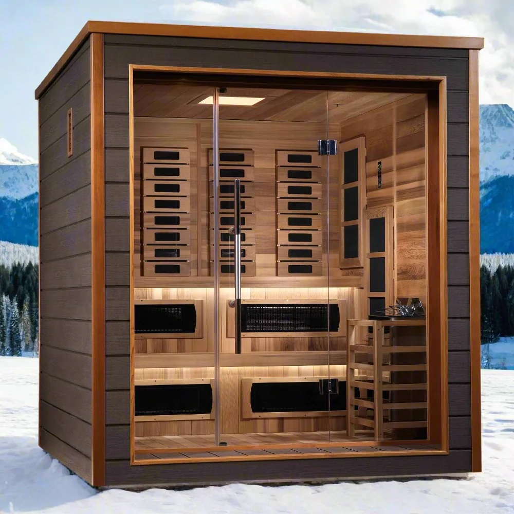 Golden Designs Karlstad 6 Person Hybrid Outdoor Sauna Golden Designs Karlstad 6 Person Hybrid Outdoor Sauna - Image 3