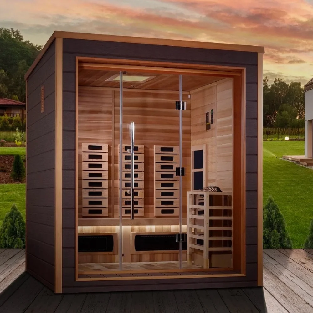 Golden Designs Karlstad 6 Person Hybrid Outdoor Sauna Golden Designs Karlstad 6 Person Hybrid Outdoor Sauna - Image 6