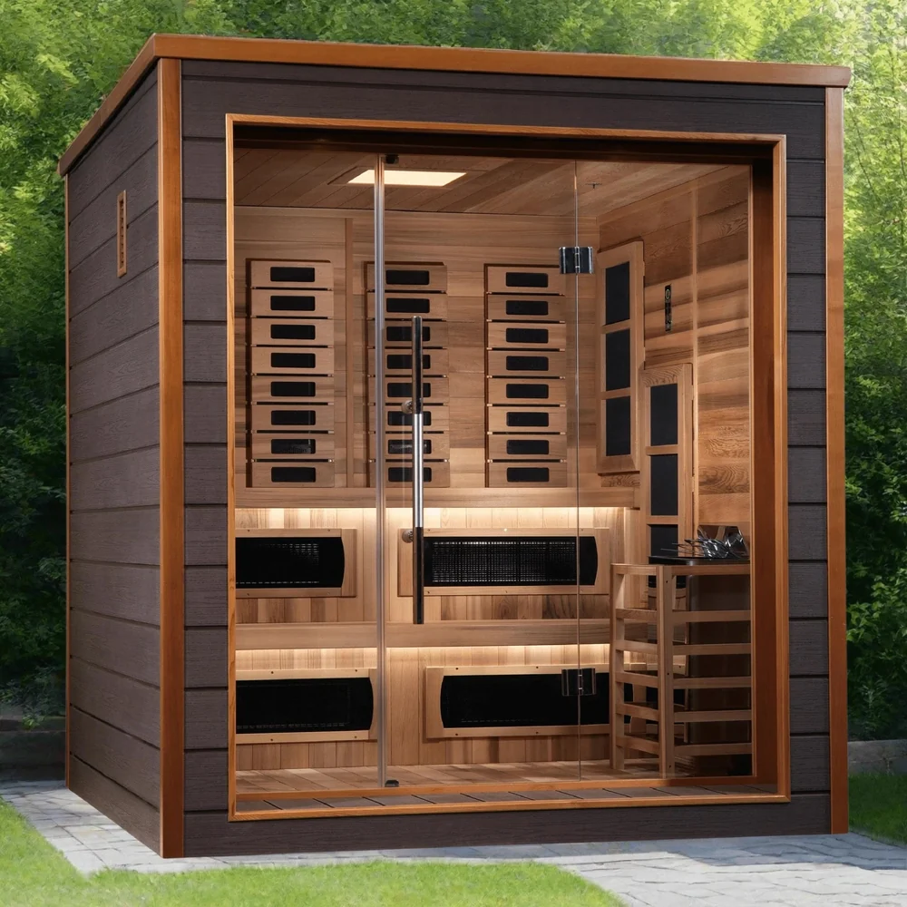 Golden Designs Karlstad 6 Person Hybrid Outdoor Sauna Golden Designs Karlstad 6 Person Hybrid Outdoor Sauna - Image 7