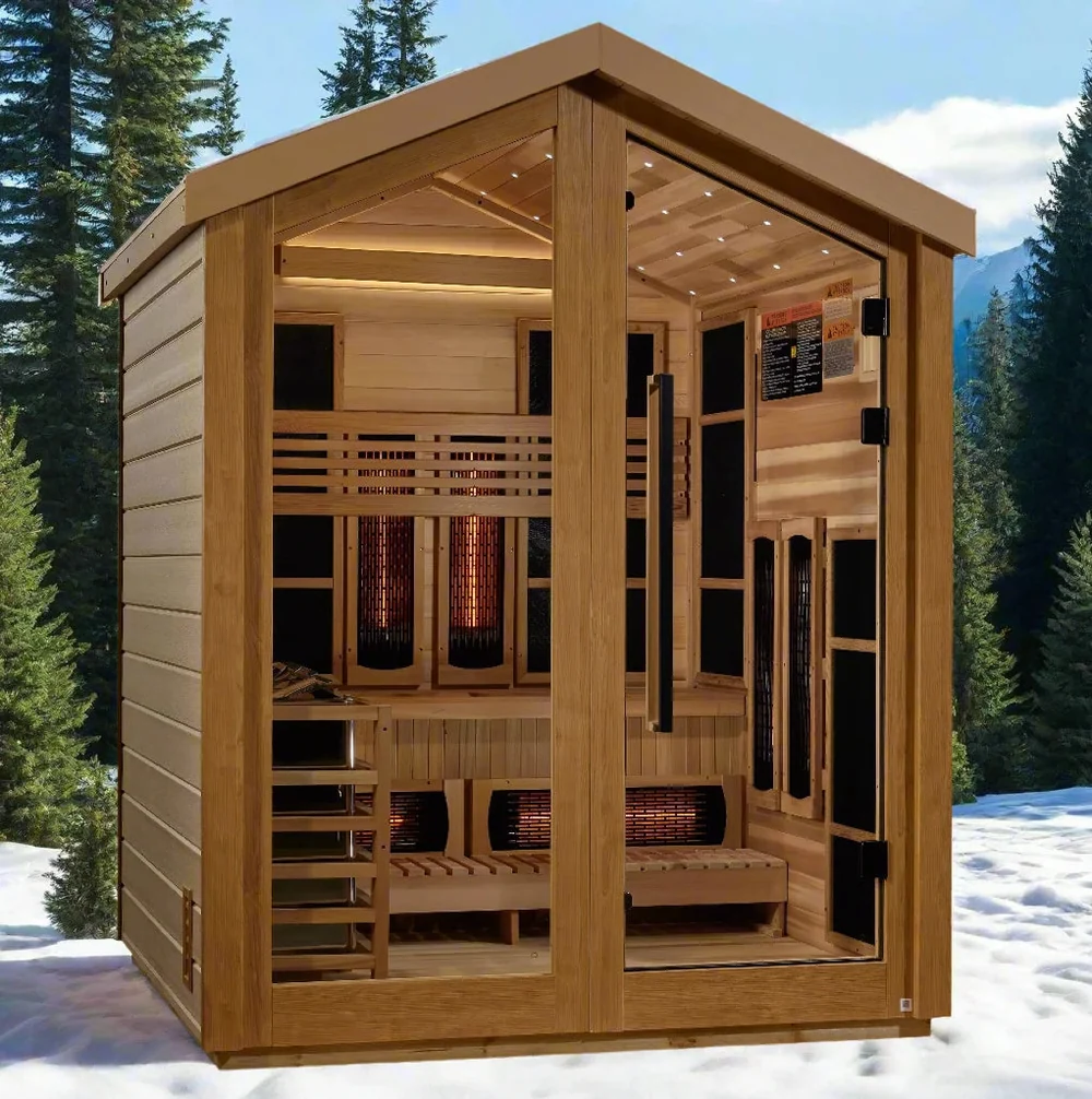 Golden Designs Loviisa 3 Person Hybrid Outdoor Sauna Golden Designs Loviisa 3 Person Hybrid Outdoor Sauna - Image 2